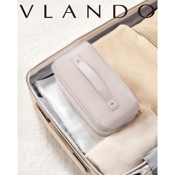 Travel Makeup Bag,make Up Bag Travel Toiletry Bag For Women Open Flat Makeup🦒 - Picture 7 of 9